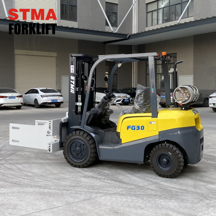 Propane Forklift with Bale Clamp Attachment Buy gas forklift bale